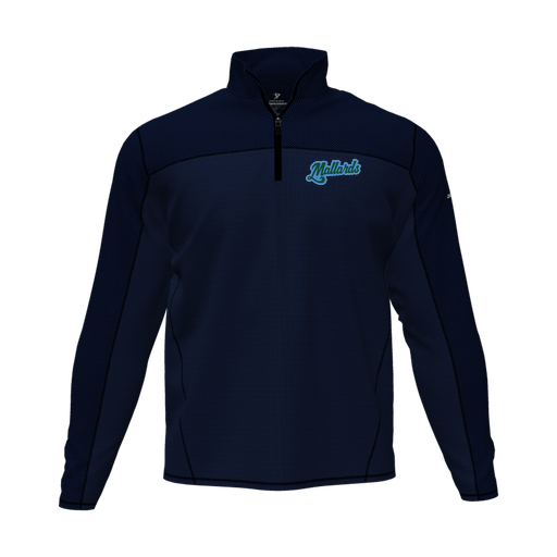 [CUS-DFW-QTRZ-PER-LSL-NVY-AS-LOGO1] Quarter Zip Pullover (Adult S, Navy, Logo 1)