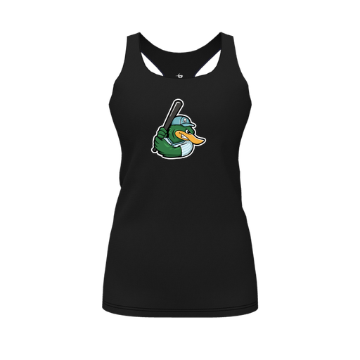 [FT0TRBBK-FYS-LOGO2] Decker Racerback Tank Top (Female Youth S, Black, Logo 2)