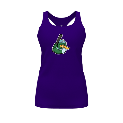 [FT0TRBPP-FYS-LOGO2] Decker Racerback Tank Top (Female Youth S, Purple, Logo 2)