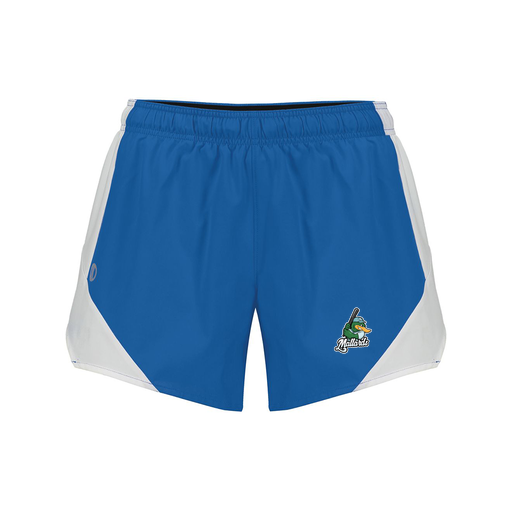 [229489.H02.S-LOGO3] Girls Olympus Shorts (Female Youth S, Royal, Logo 3)