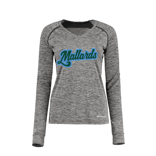 [222770.K94.XS-LOGO1] Ladies Electric Long Sleeve Shirt (Female Adult XS, Black, Logo 1)