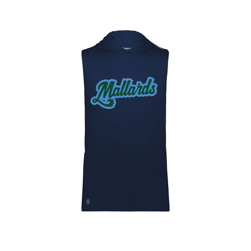 [222590.065.XS-LOGO1] Men's CoolDry Sleeveless Hoodie (Adult XS, Navy, Logo 1)