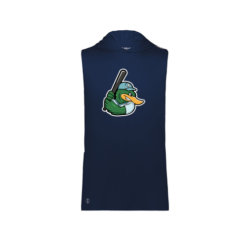 [222590.065.XS-LOGO2] Men's CoolDry Sleeveless Hoodie (Adult XS, Navy, Logo 2)