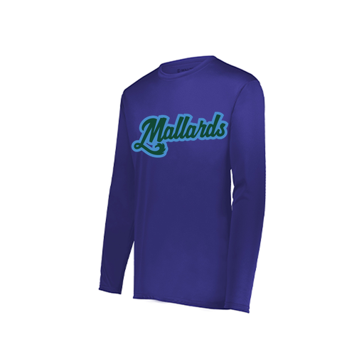 [222822.747.XS-LOGO1] Men's LS Smooth Sport Shirt (Adult XS, Purple, Logo 1)