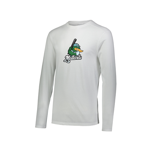 [FTLCUBWH-AXS-LOGO3] Decker Men's Tri-Blend T-Shirt - Long Sleeve (Adult XS, White, Logo 3)