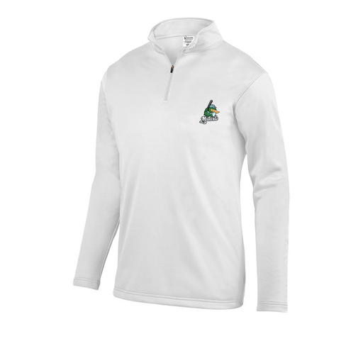 [FOLQFFWH-AS-LOGO3] Decker Men's FlexFleece 1/4 Zip (Adult S, White, Logo 3)