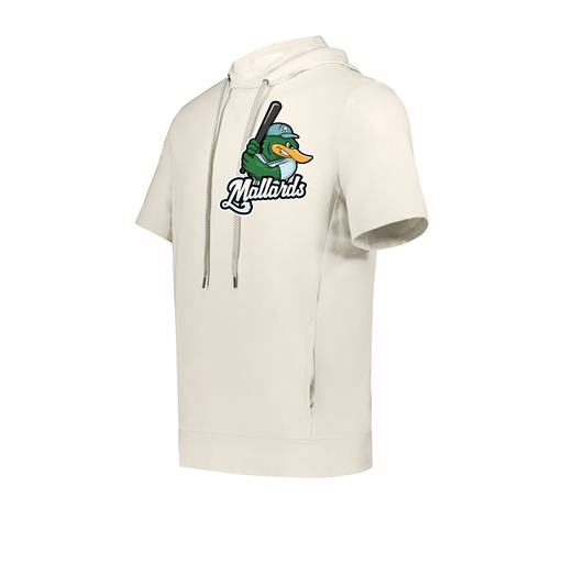 [222505.907.S-LOGO3] Men's Venturs Soft Knit Short Sleeve Hoodie (Adult S, White, Logo 3)