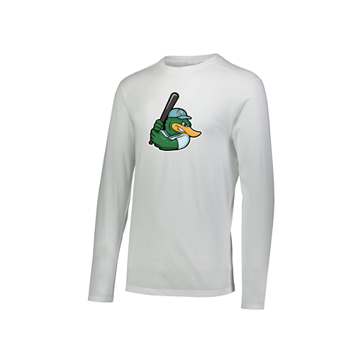 [FTLCUBWH-YS-LOGO2] Decker Youth Tri-Blend T-Shirt - Long Sleeve (Youth S, White, Logo 2)